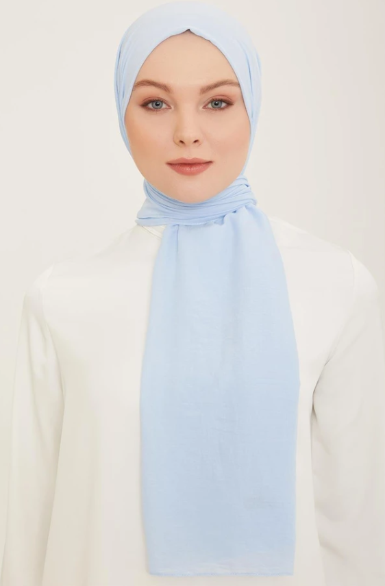 Armine Trend Naturel Soft Şal 34 Bebe Mavi  Düz Renk