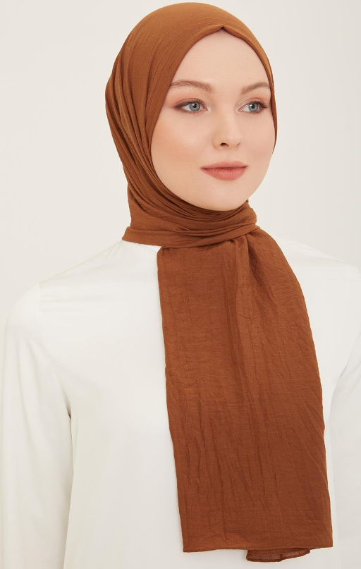 Armine Trend Naturel Soft Şal Kahverengi  -  91