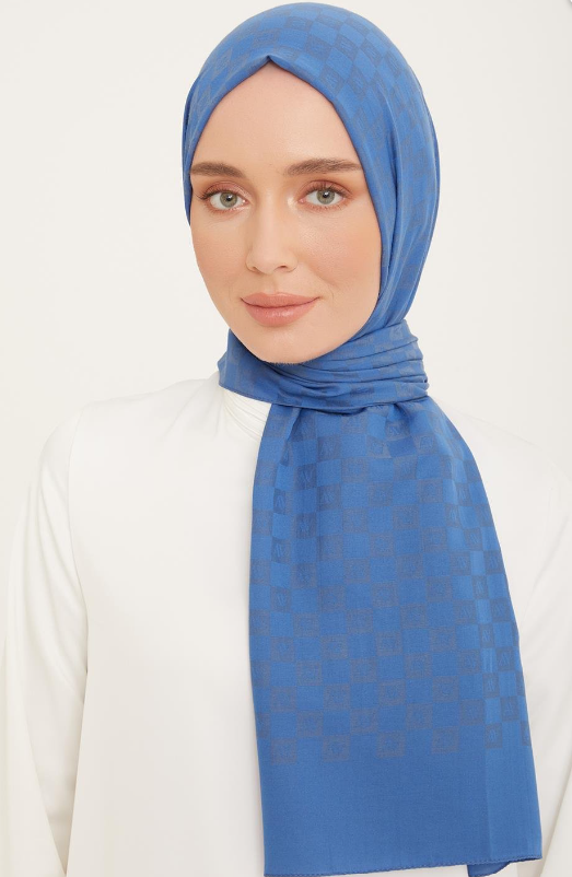 Armine Trend P.Monogram Şal 3218 Mavi