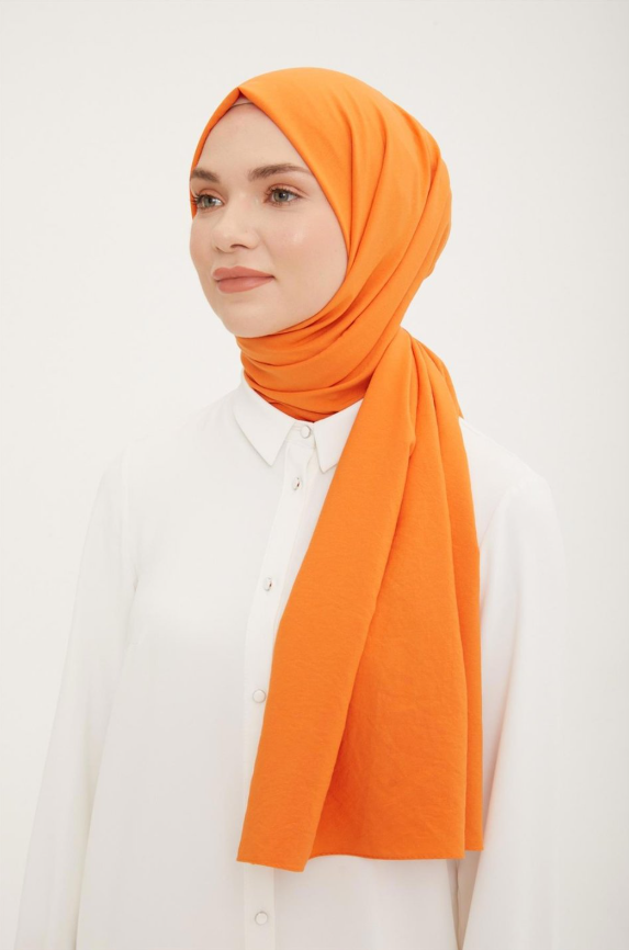 Armine Trend Turuncu Renk Pamuk Cazz Şal IST 1-21056