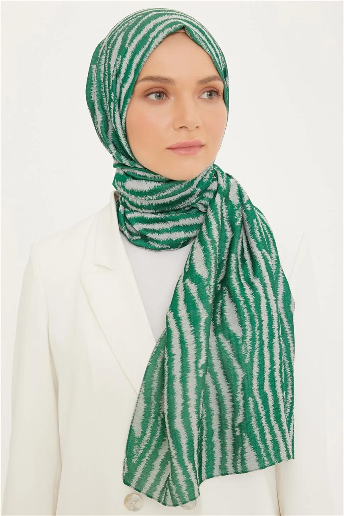Armine Trend Yeşil Pure Lina Şal IST 14 - 21149