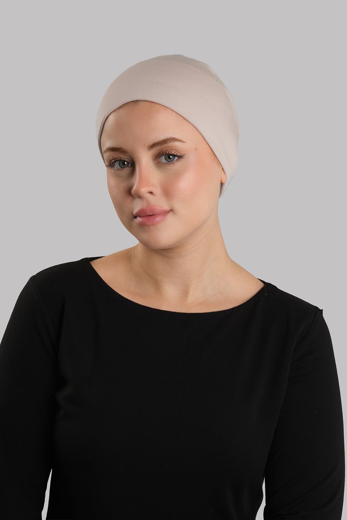 Bej Pratik Hazır Geçmeli İç Bone Viskon Süngerli Lastikli 3015_12