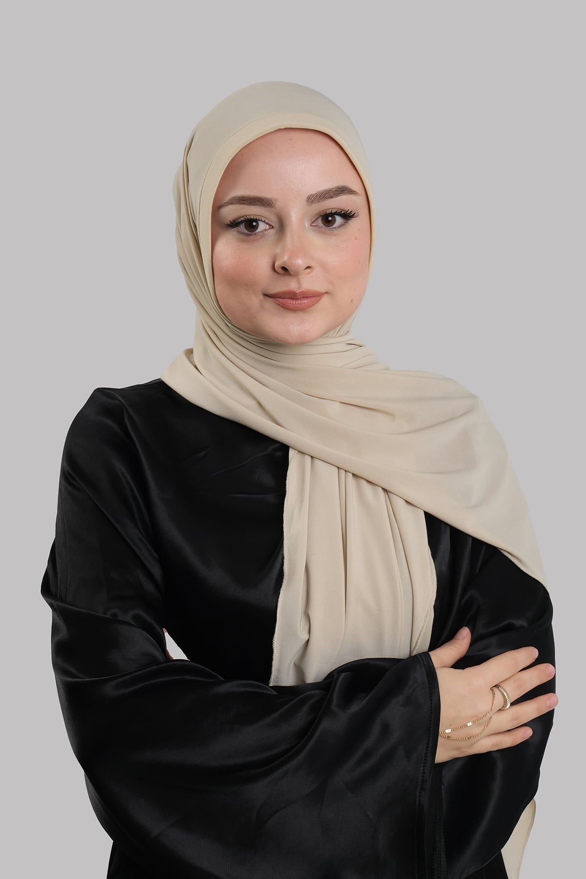 Bej Pratik Hazır Geçmeli Şal Sandy Önü Süngerli 2412_12