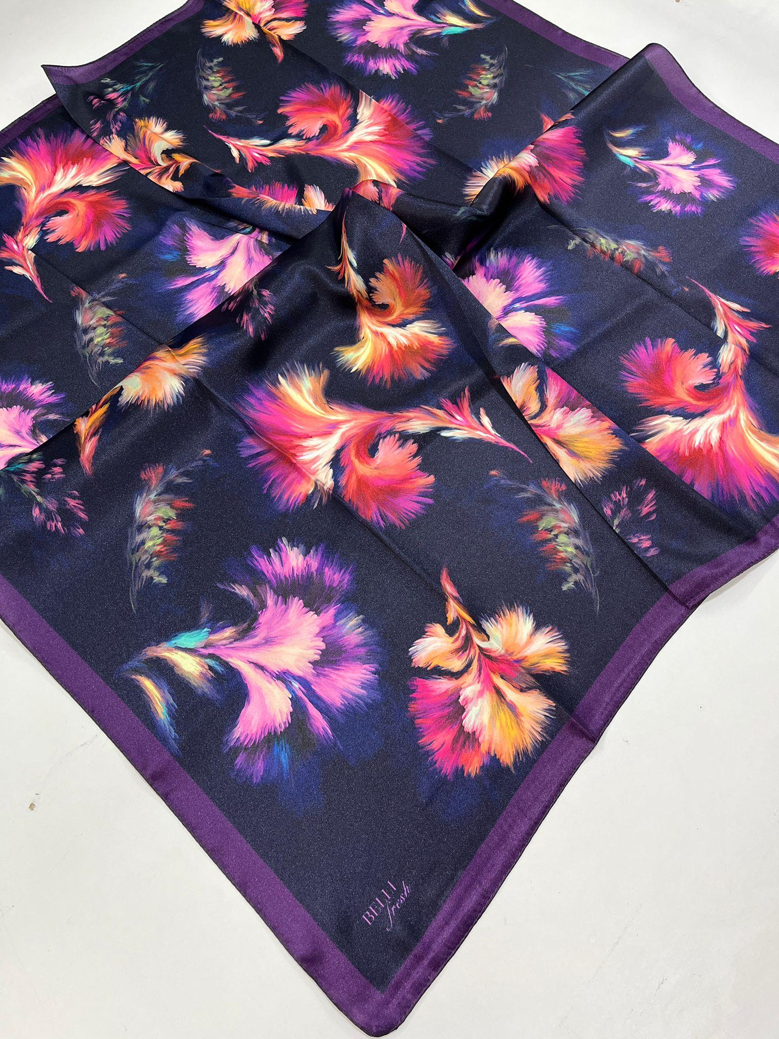 Belli Fresh Kristal Eşarp IST  2013 - 14 Mor Karışık Desen 