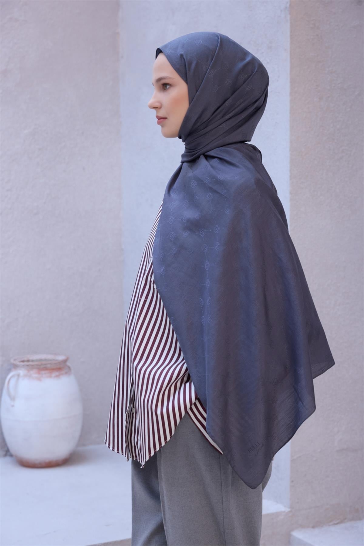 Belli Fresh Monogram Şal 3 Antrasit 106