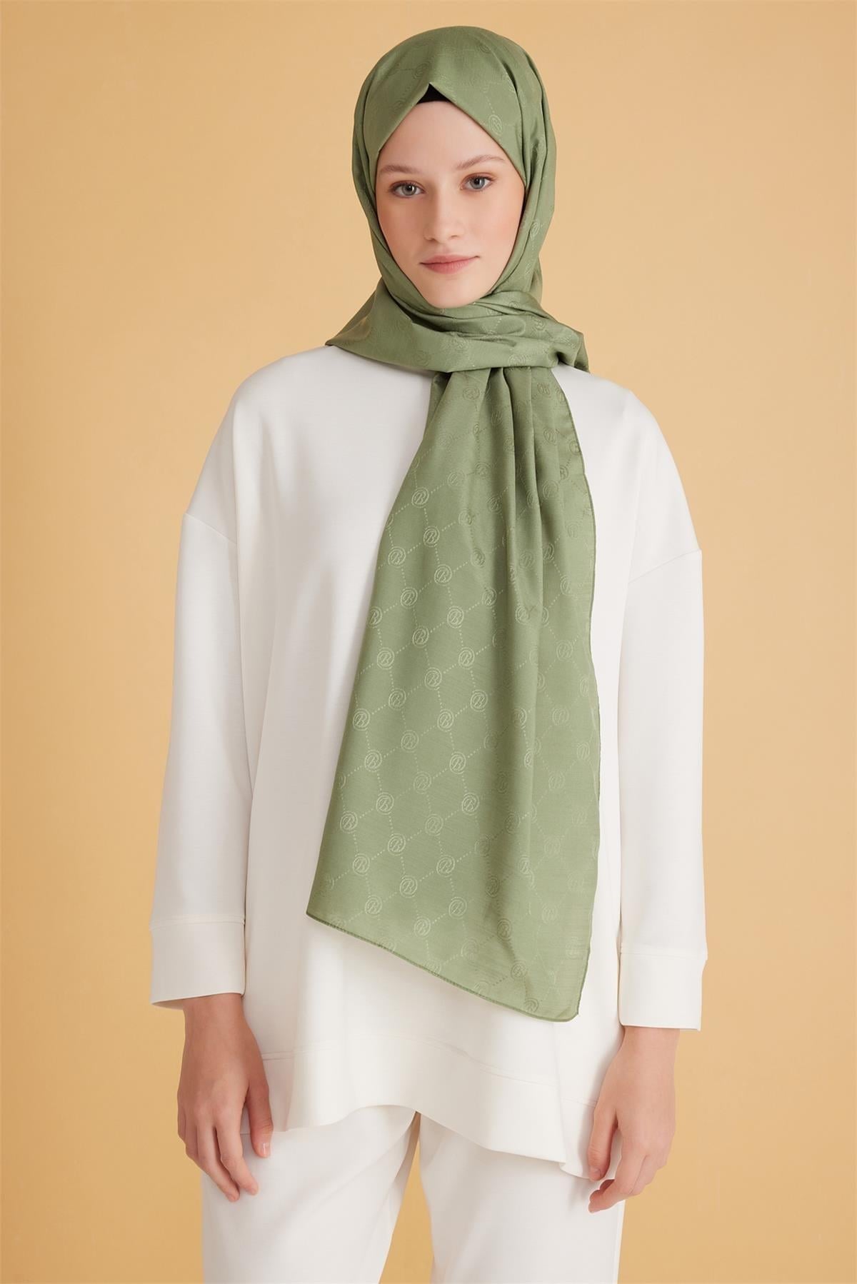Belli Fresh Monogram Şal 3 Soft Yeşil 112