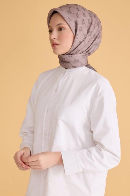 Belli Fresh Pure Eşarp 6-31 Koyu Vizon Karışık Desen 49991