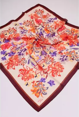 Belli Fresh Sanda Eşarp IST  6 - 08 Bordo Karışık Desen 