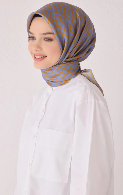 Belli Twill Silk Scarf 4062-31 Lilac Mixed Pattern