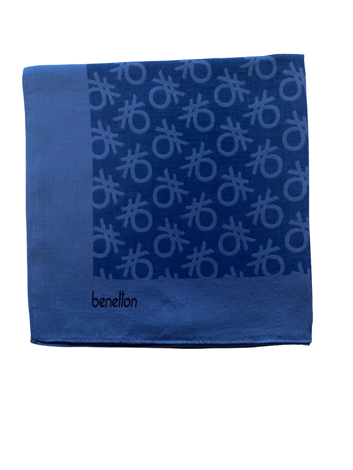 Benetton Elegante Eşarp 1024 2286 İndigo Monogram Desen