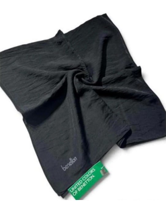 Benetton Siena Eşarp 1022 002 Siyah Düz Desen
