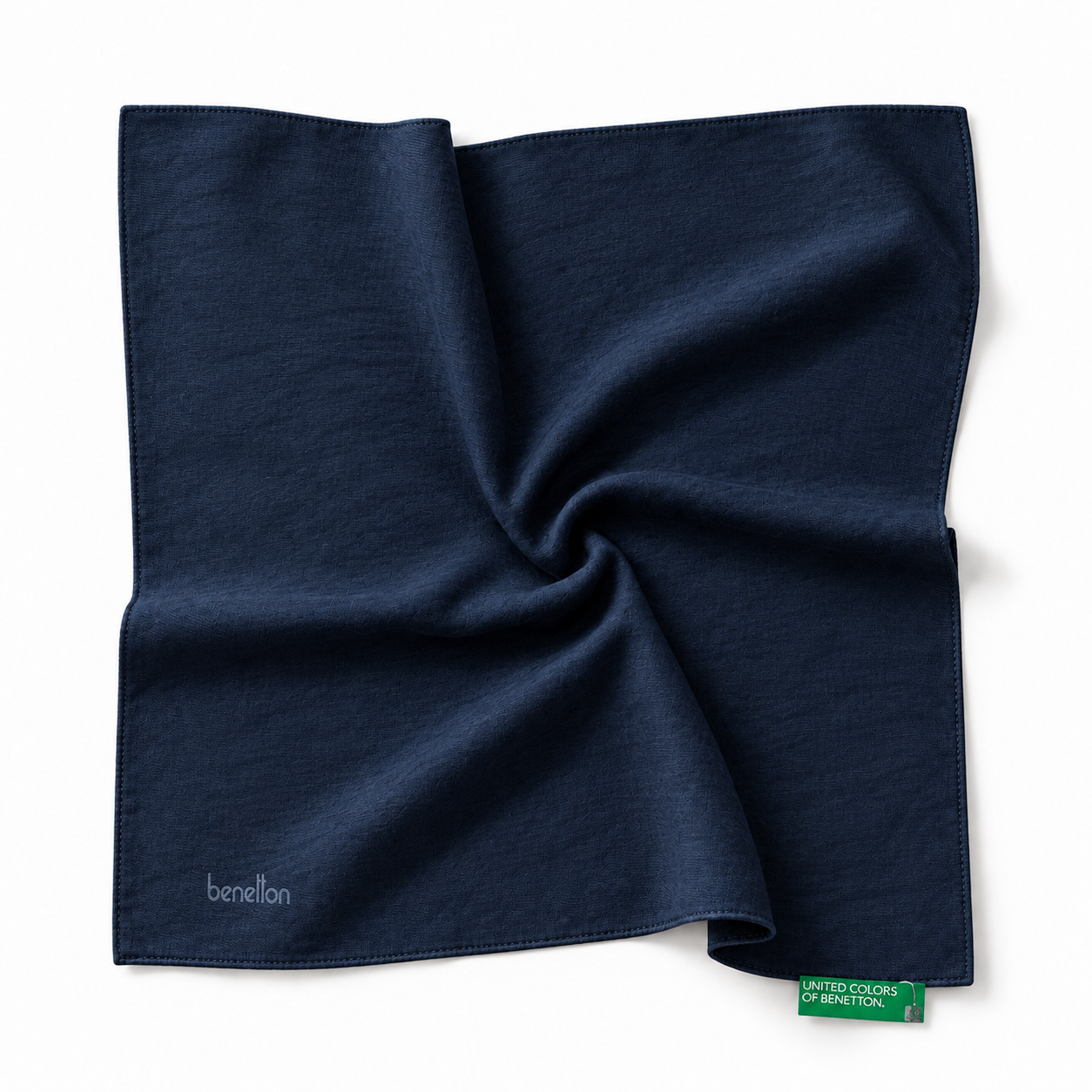 Benetton Siena Eşarp 1022 003 Lacivert Düz Desen