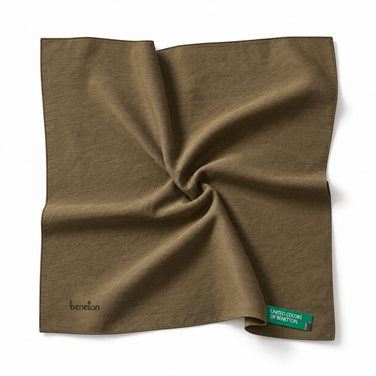 Benetton Siena Eşarp 1022 058 Toprak Düz Desen
