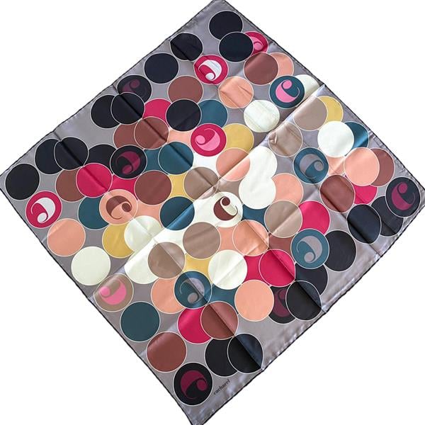 Cacharel Defolu Tivil İpek Eşarp 35733 Krem Karışık Desen