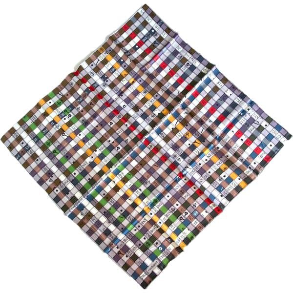 Cacharel Flawless Twill Silk Scarf 36931 Colorful Mixed Pattern