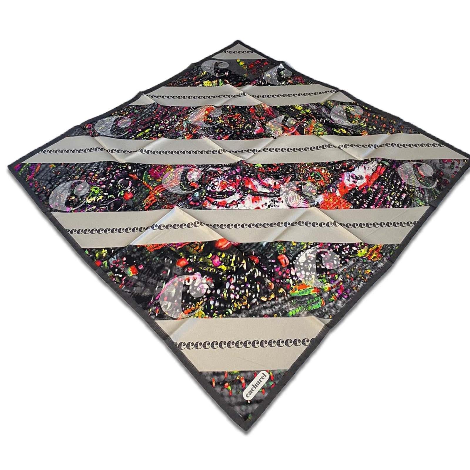 Cacharel Gri Karma Desen Tivil İpek Eşarp 8849313  -  971