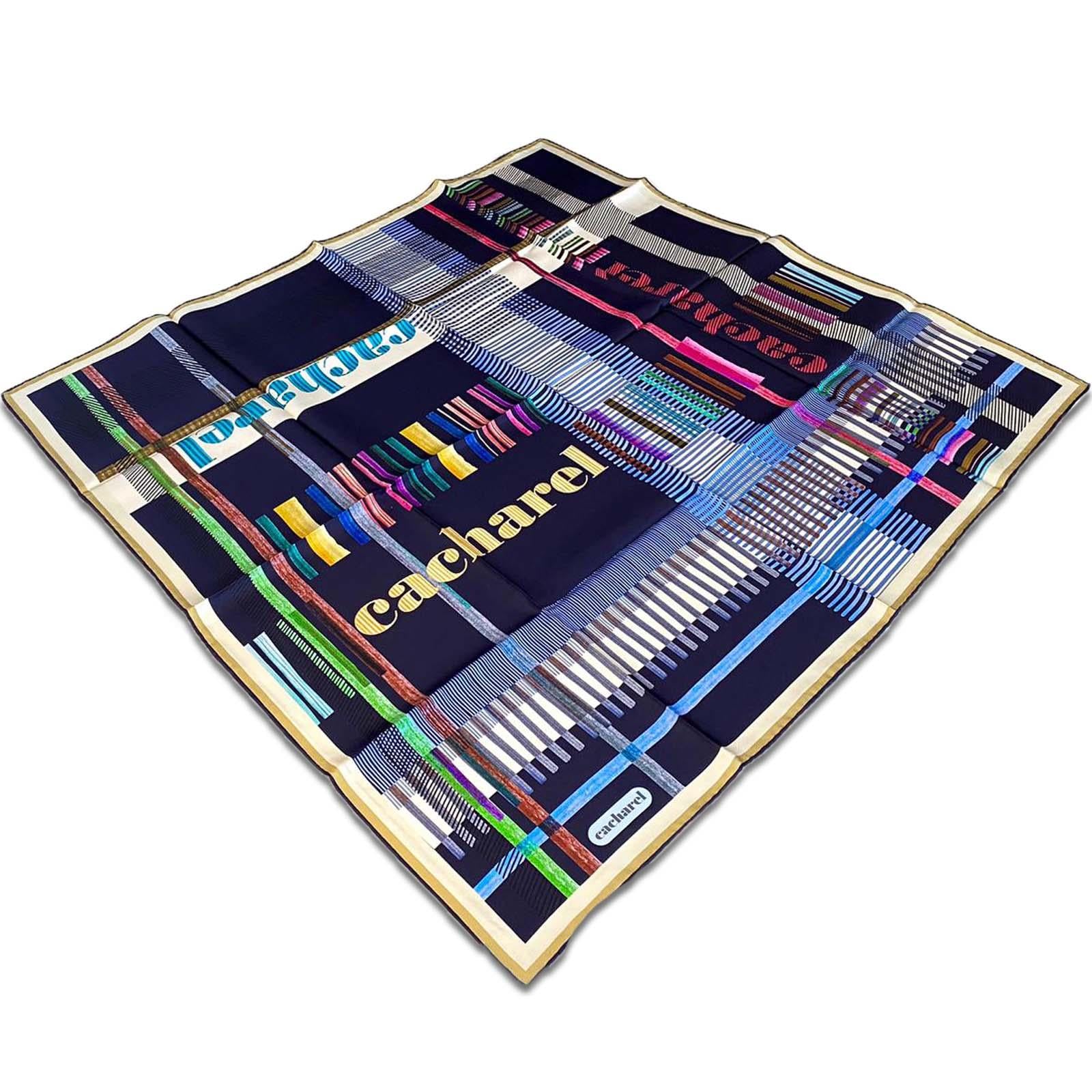 Cacharel Lacivert Karma Desen Tivil İpek Eşarp 8848313  -  921