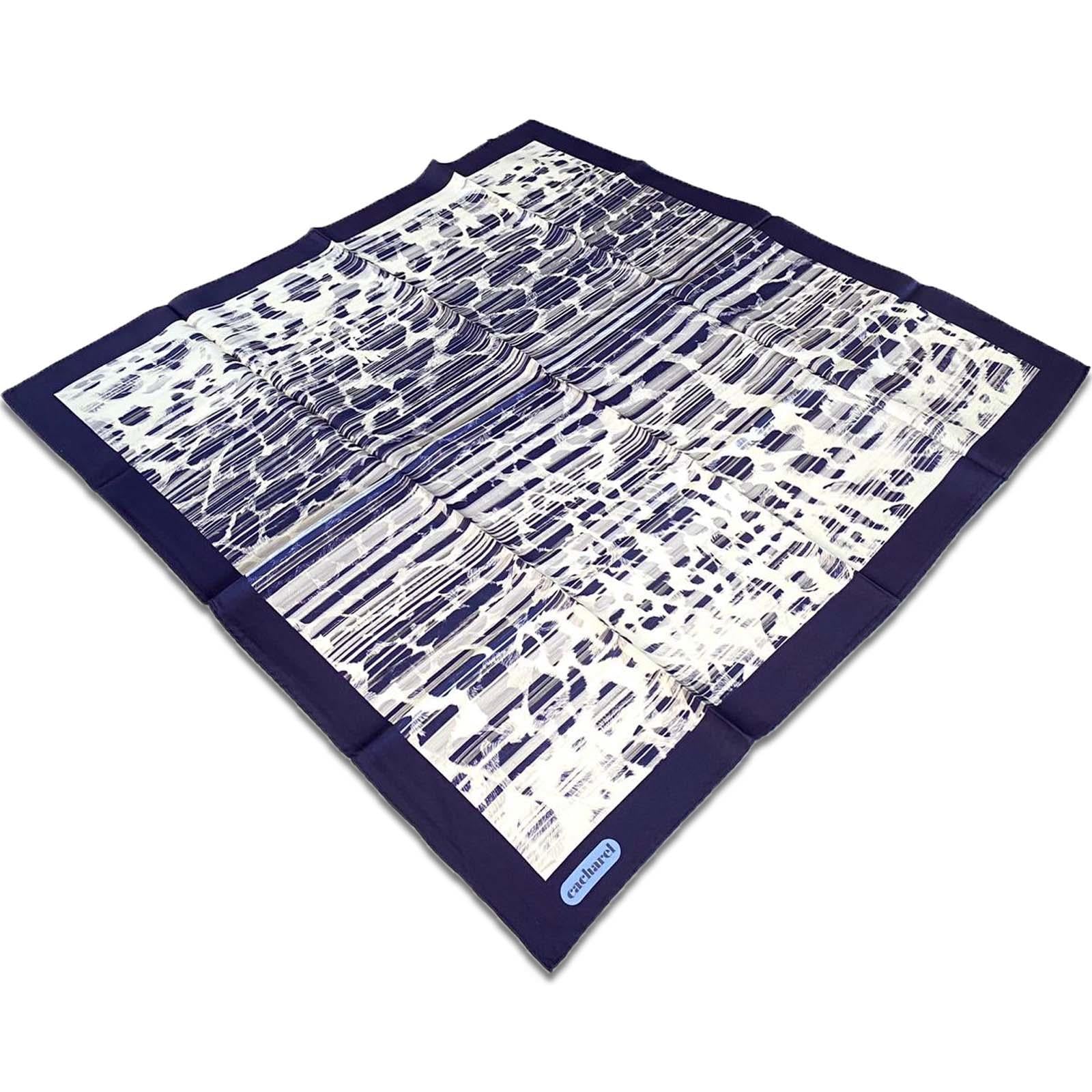 Cacharel Lacivert Karma Desen Tivil İpek Eşarp 8851313  -  921