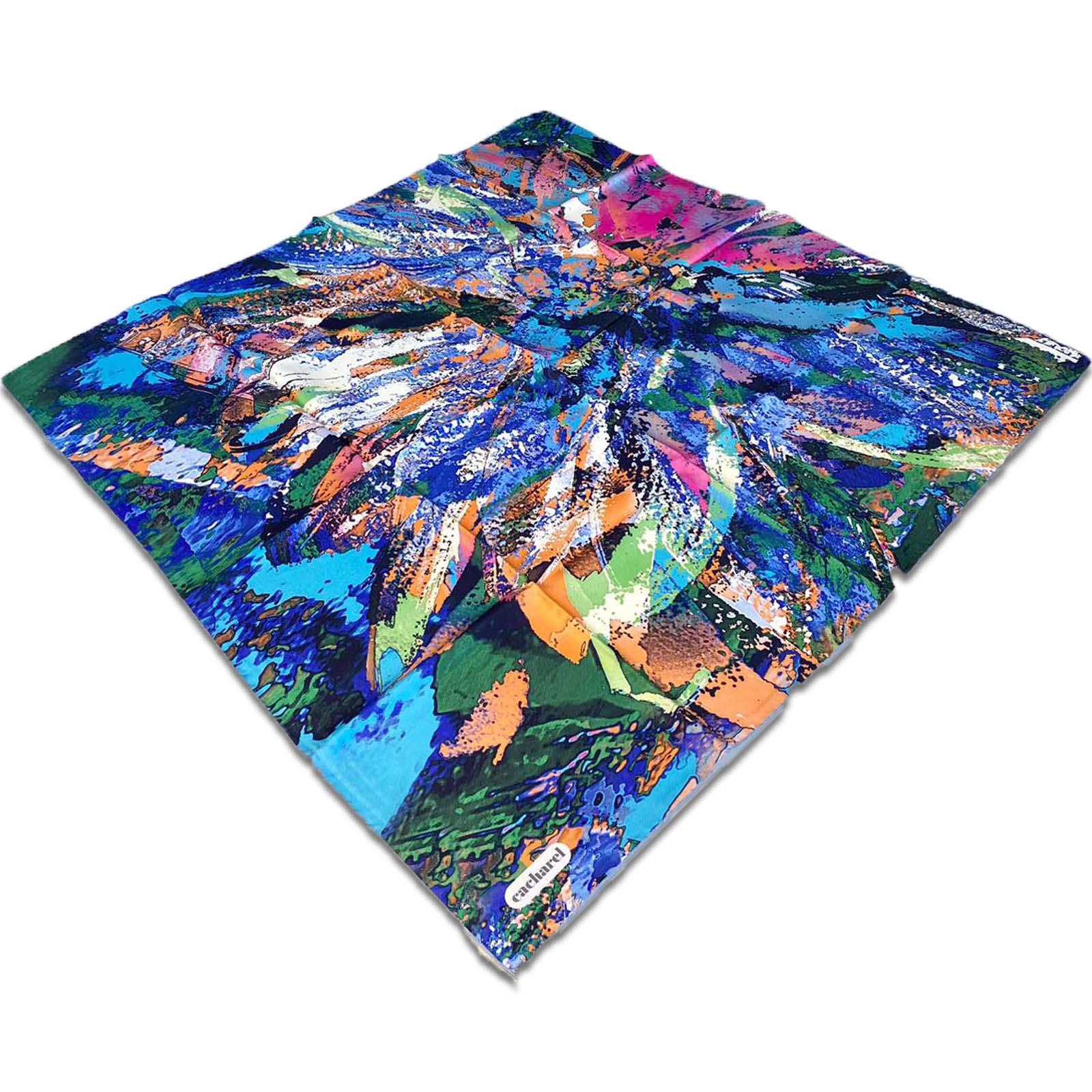 Cacharel Mavi Karma Desen Tivil İpek Eşarp 8711313-921