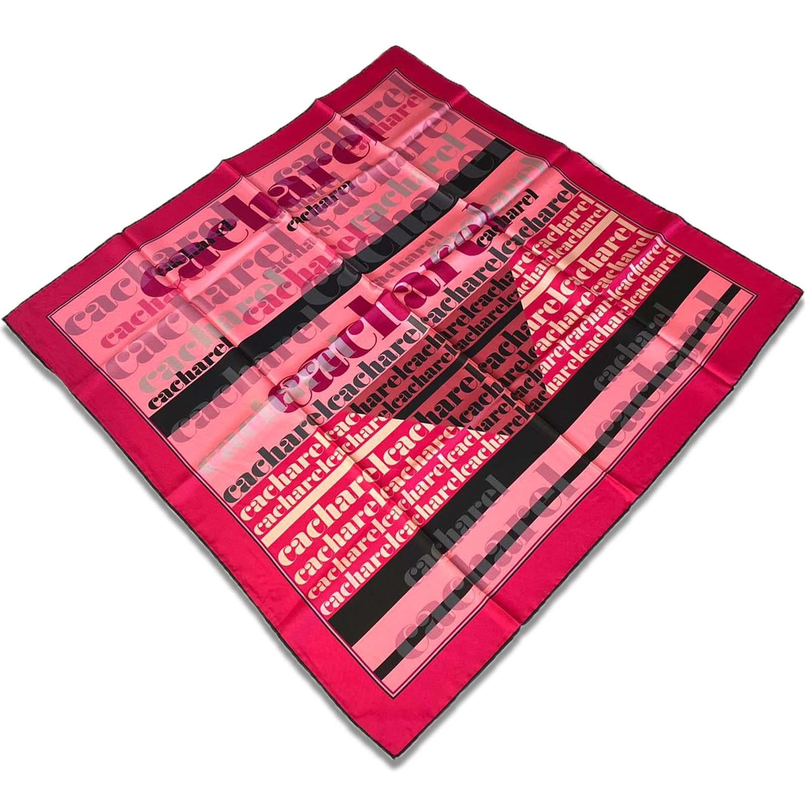 Cacharel Pembe Siyah Karma Desen Tivil İpek Eşarp 32015