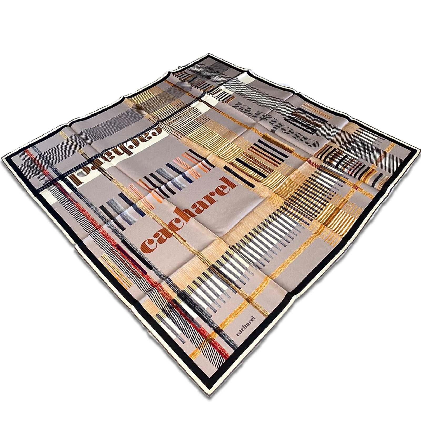 Cacharel Siyah Krem Karma Desen Tivil İpek Eşarp 8848313  -  931