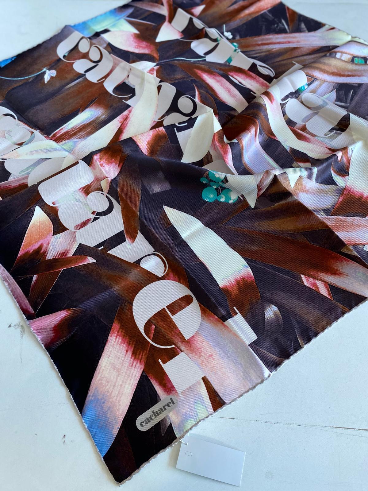 Cacharel Tivil İpek Eşarp 44753 Vizon Karışık Desen