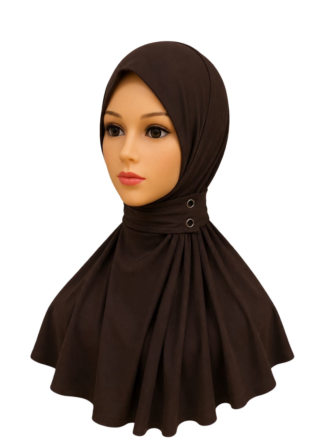 Çıtçıtlı Bone Şal Acı Kahve