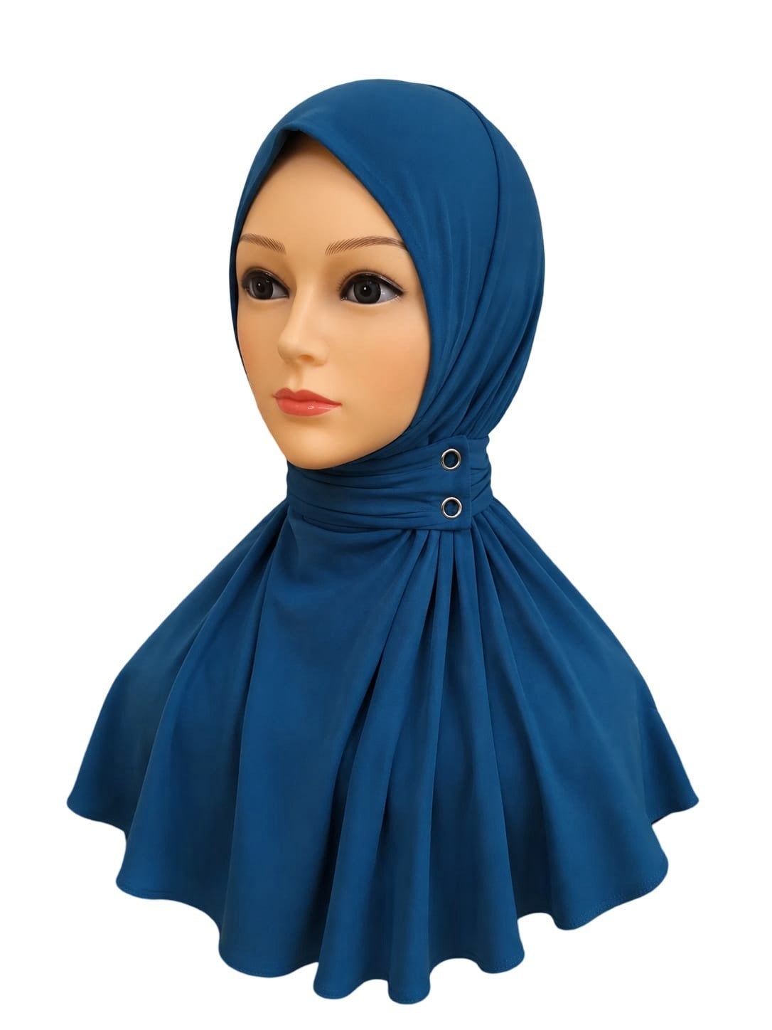 Çıtçıtlı Bone Şal İndigo