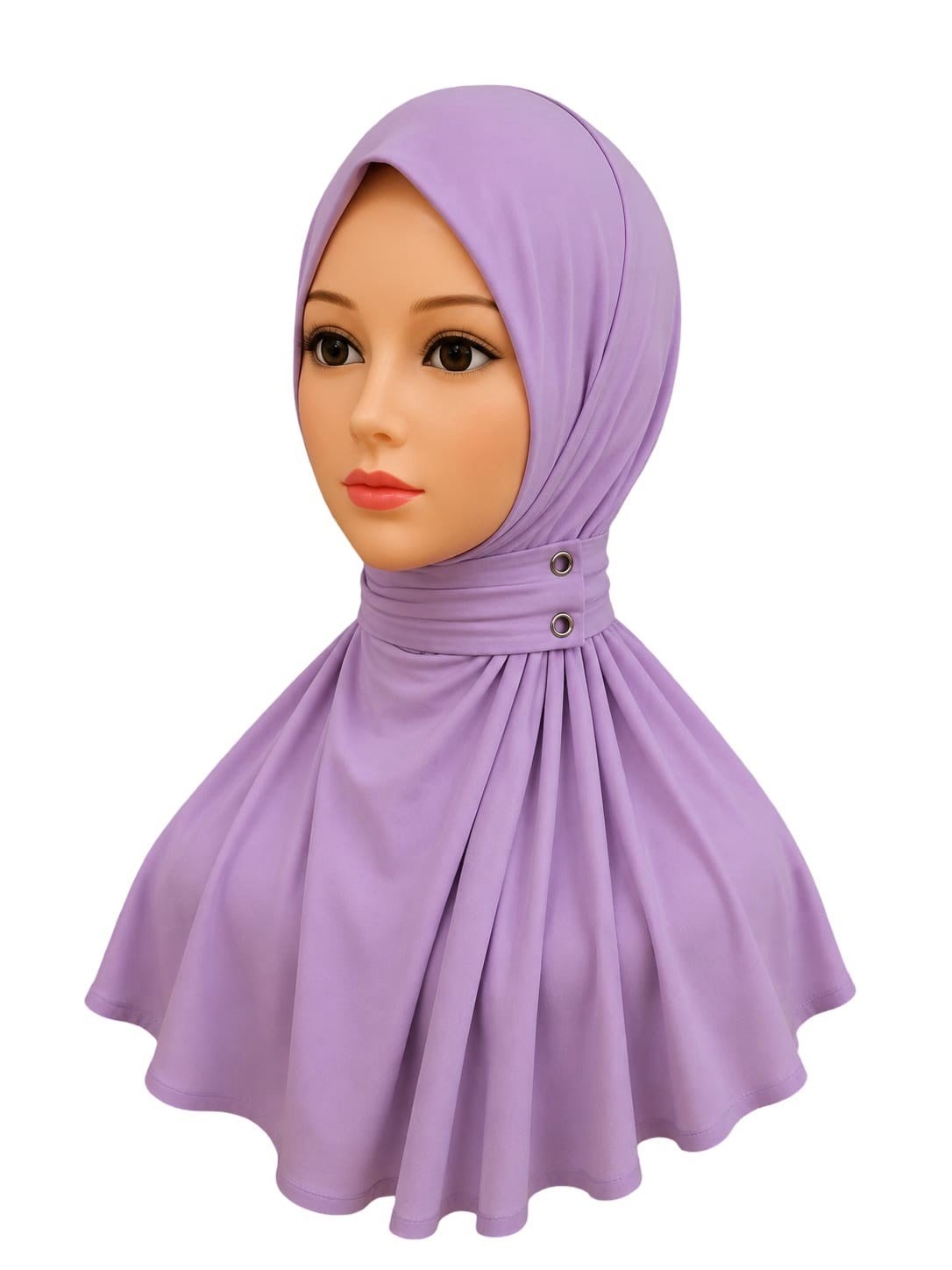 Çıtçıtlı Bone Şal Lila