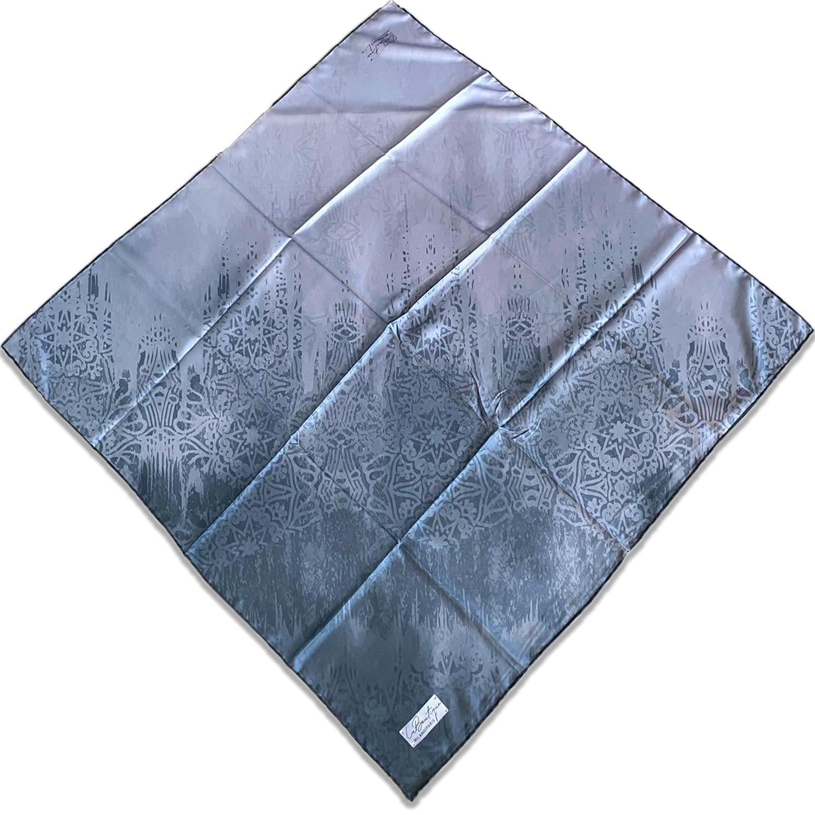 Defolu Polyester La Boutique Gri Bulut Desen Eşarp 1831-07  34807