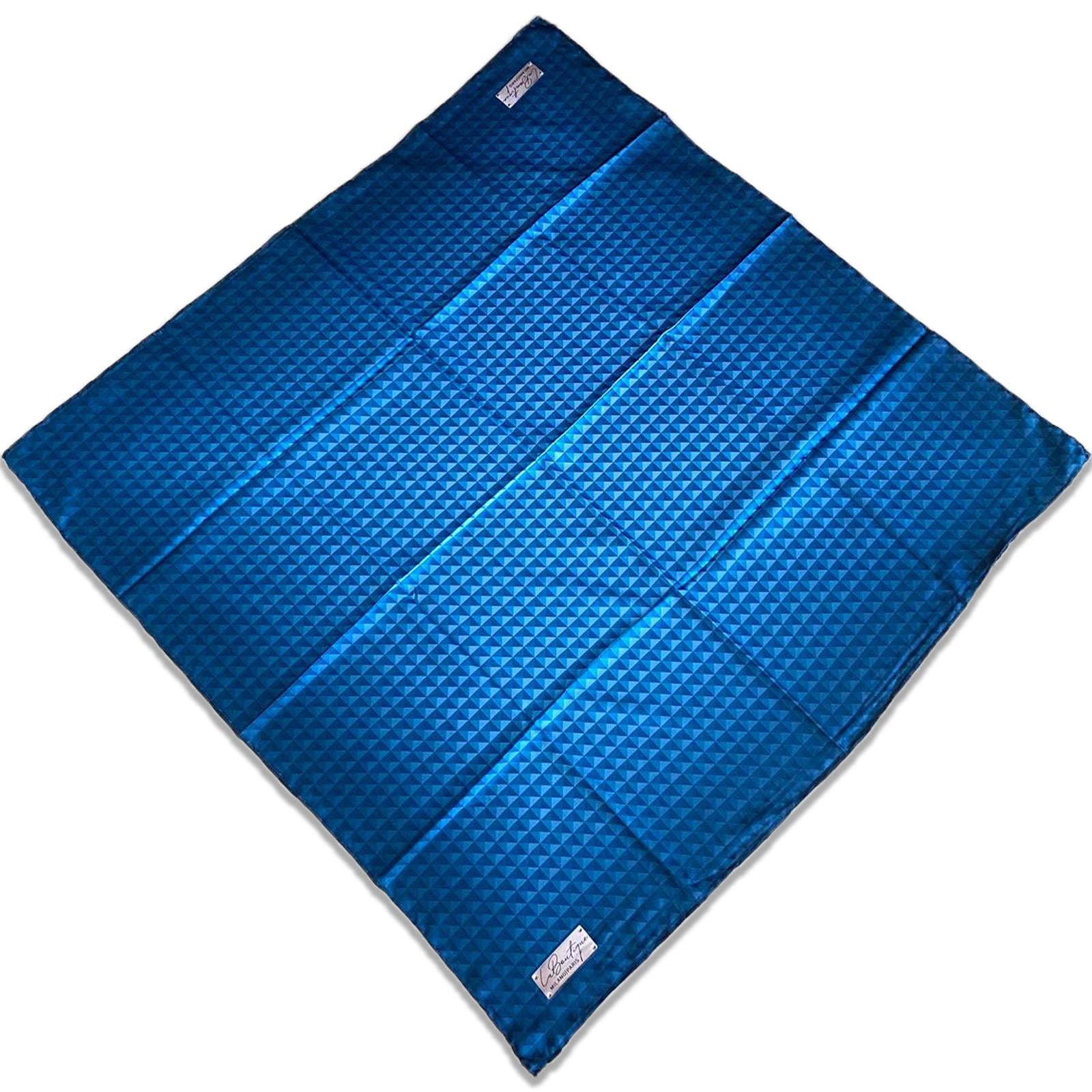 Defolu Polyester La Boutique Lacivert Karma Desen Eşarp 1818-06  34687