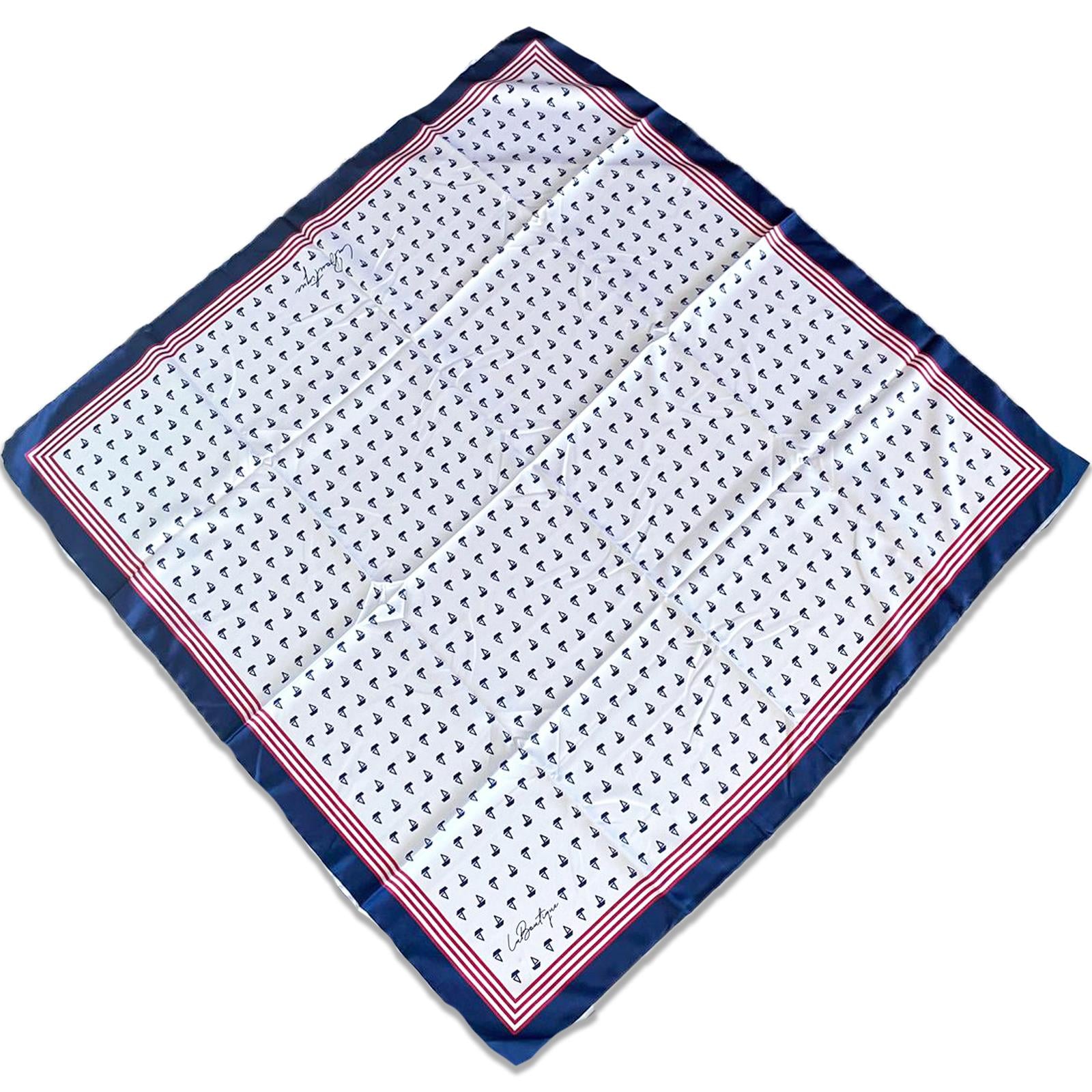 Defolu Polyester La Boutique Lacivert Karma Desen Eşarp 1028-09  34767