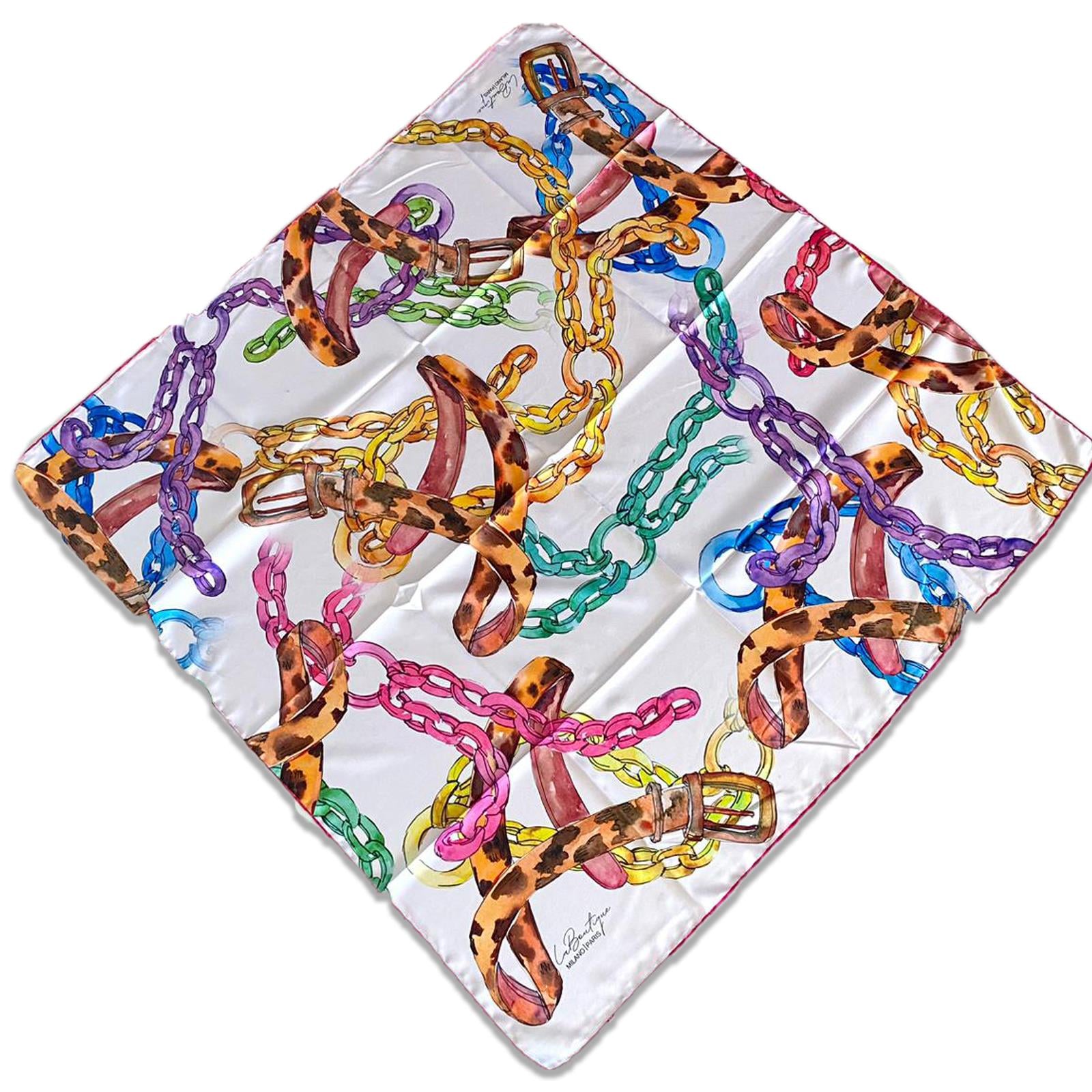 Defolu Polyester La Boutique Pembe Karma Desen Eşarp 1643-02  34693