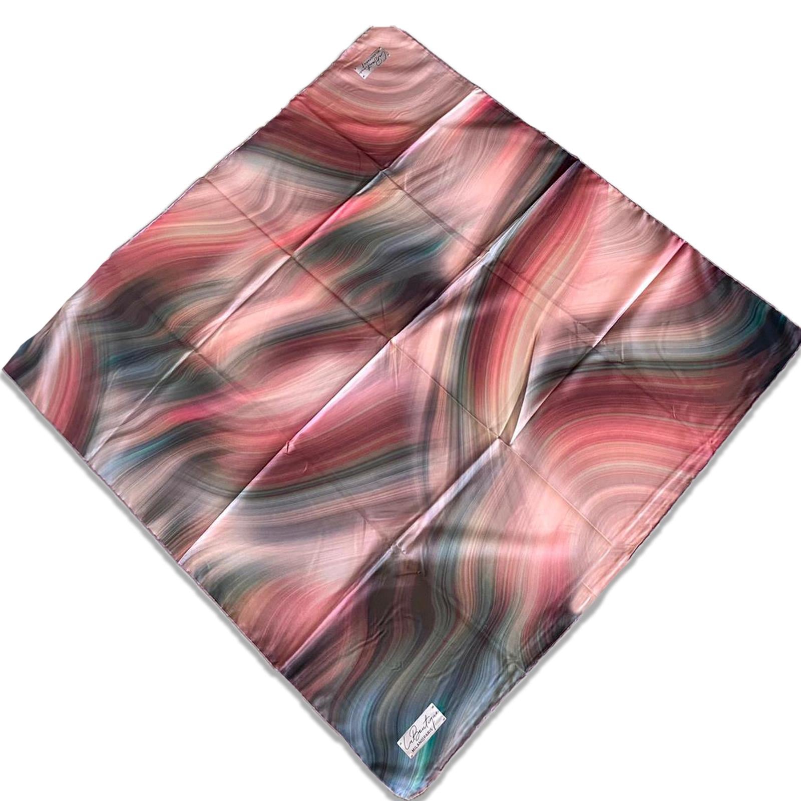 Defolu Polyester La Boutique Pembe Karma Desen Eşarp 1801-09  34800