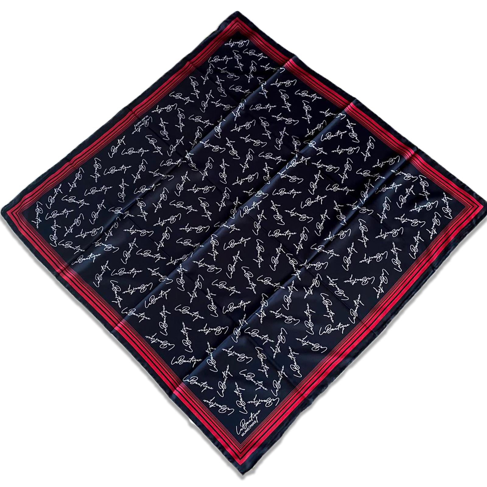 Defolu Polyester La Boutique Siyah Karma Desen Eşarp 1164-03  34768