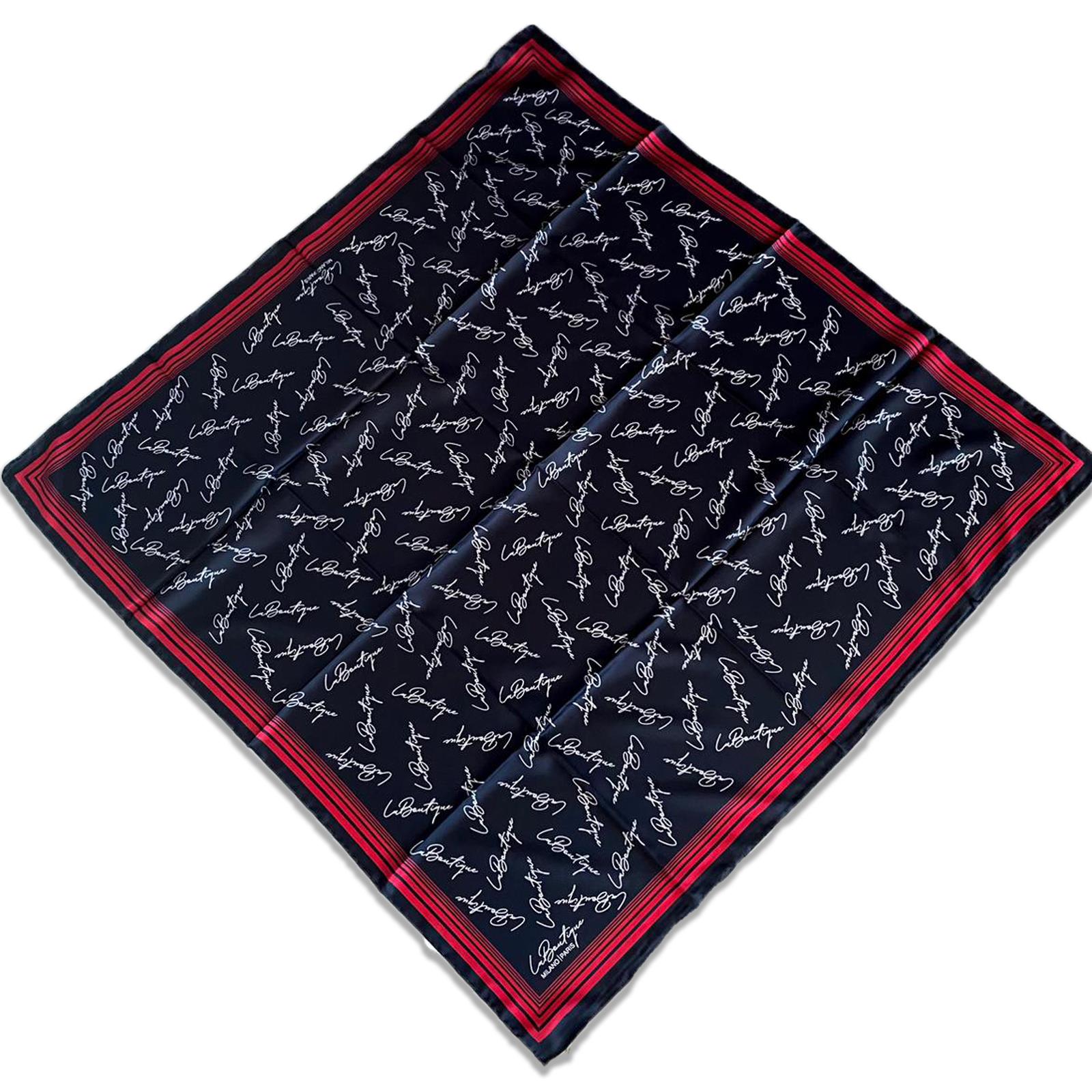 Defolu Polyester La Boutique Siyah Karma Desen Eşarp 1164-03  34770