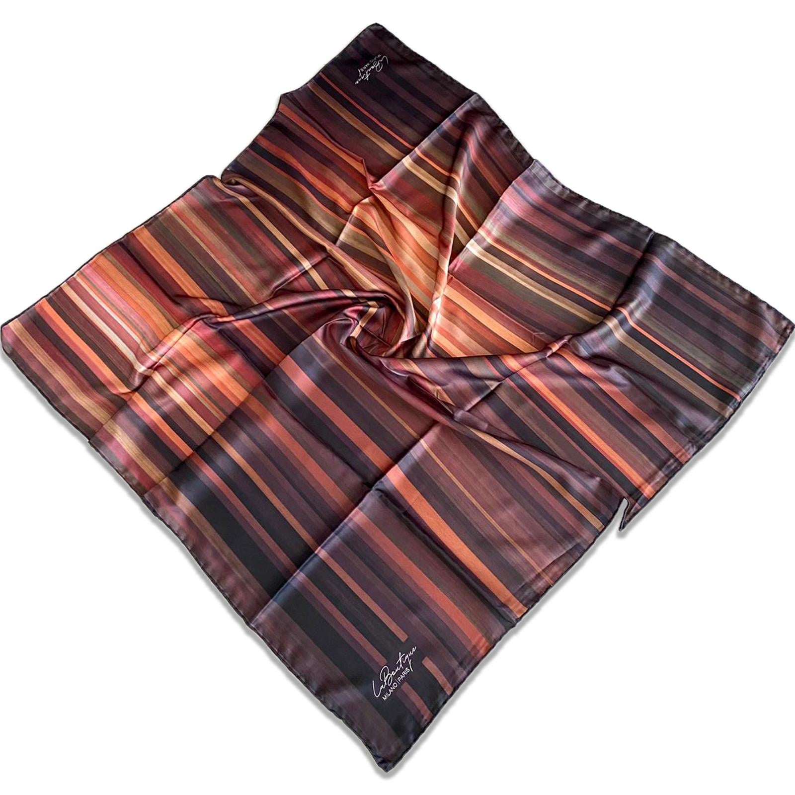 Defolu Polyester La Boutique Siyah Karma Desen Eşarp 1734-09  34559