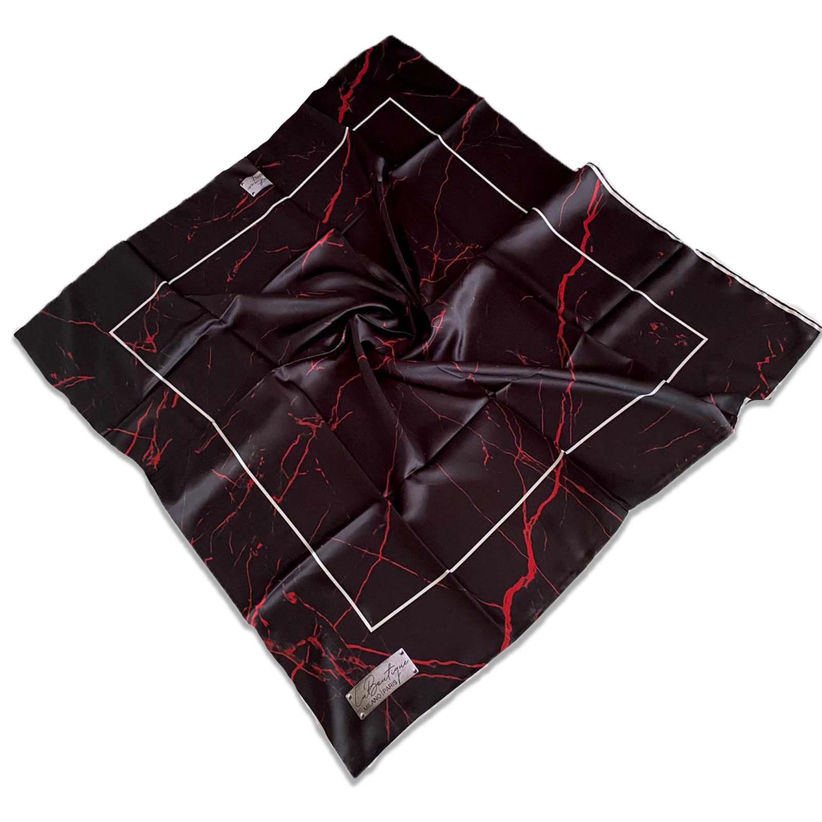 Defolu Polyester La Boutique Siyah Karma Desen Eşarp 32609