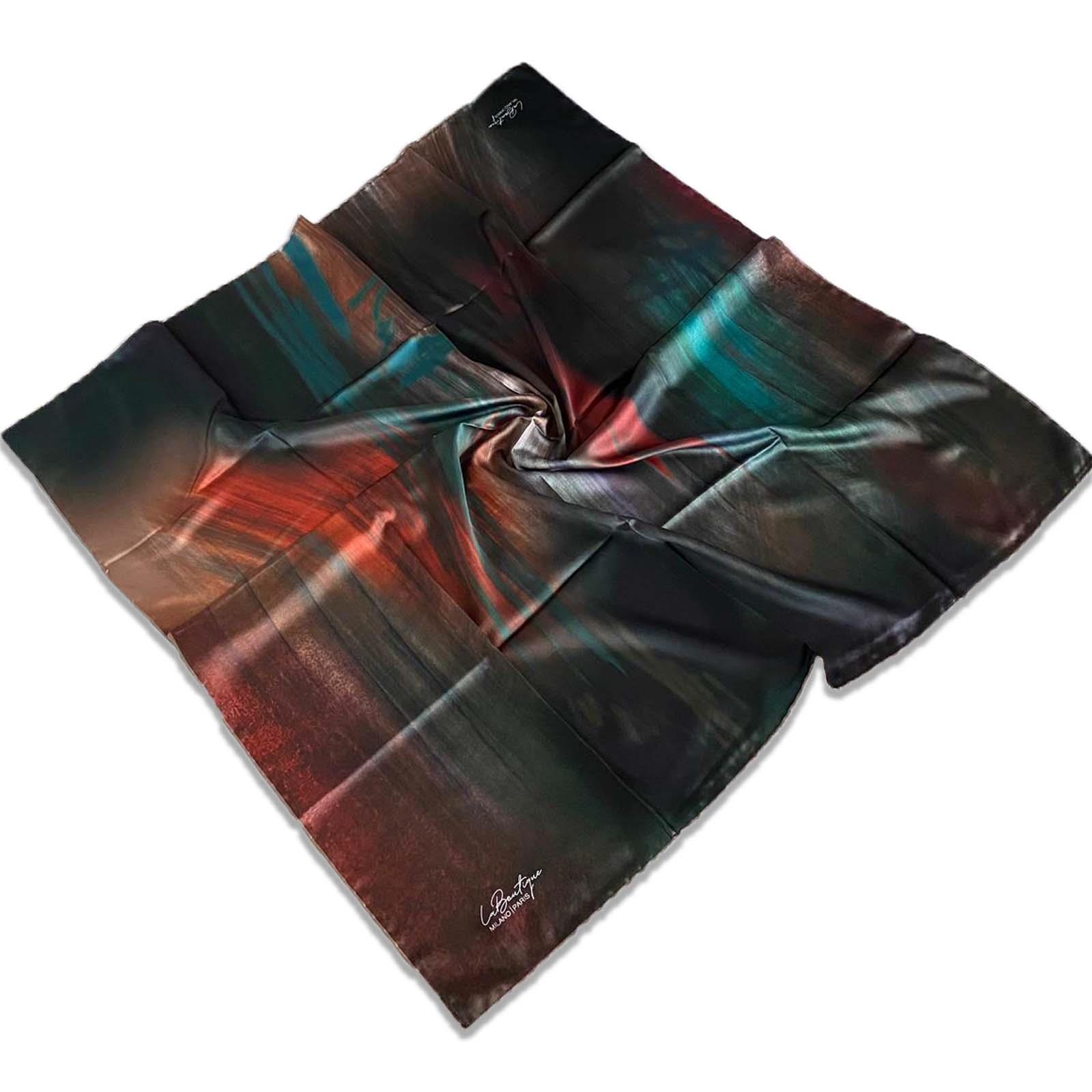 Defolu Polyester La Boutique Yeşil Karma Desen Eşarp 32643