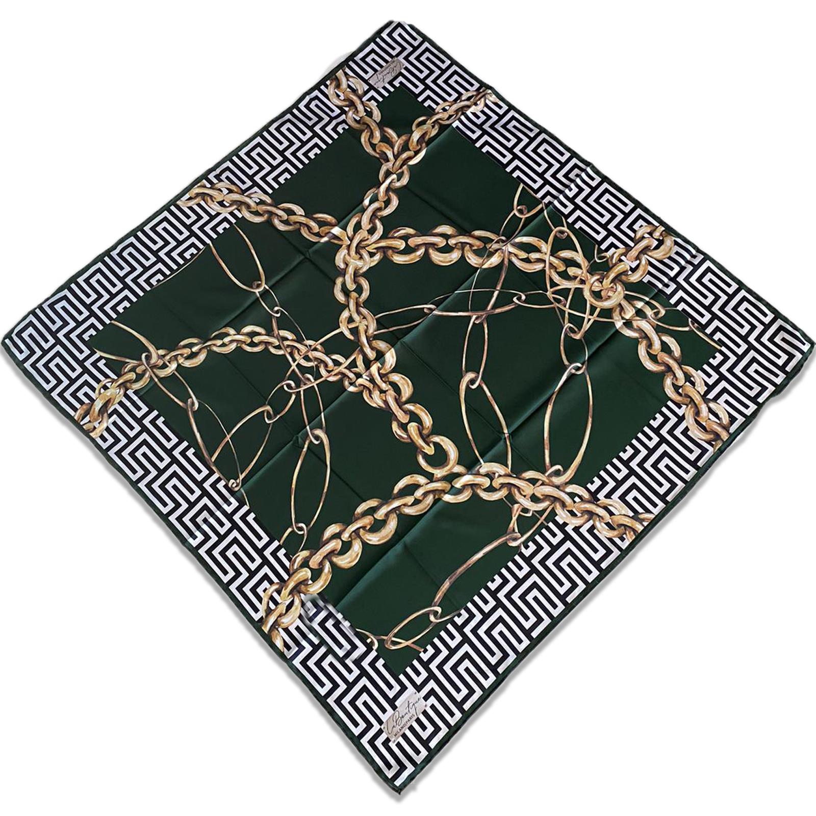 Defolu Polyester La Boutique Yeşil Karma Desen Eşarp 1865-06  34706