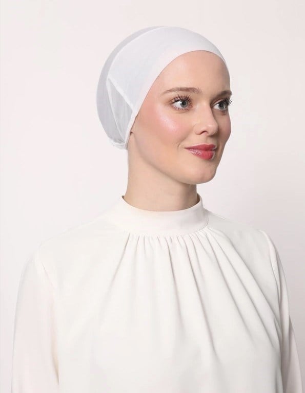 Dikişsiz Penye Bone Beyaz