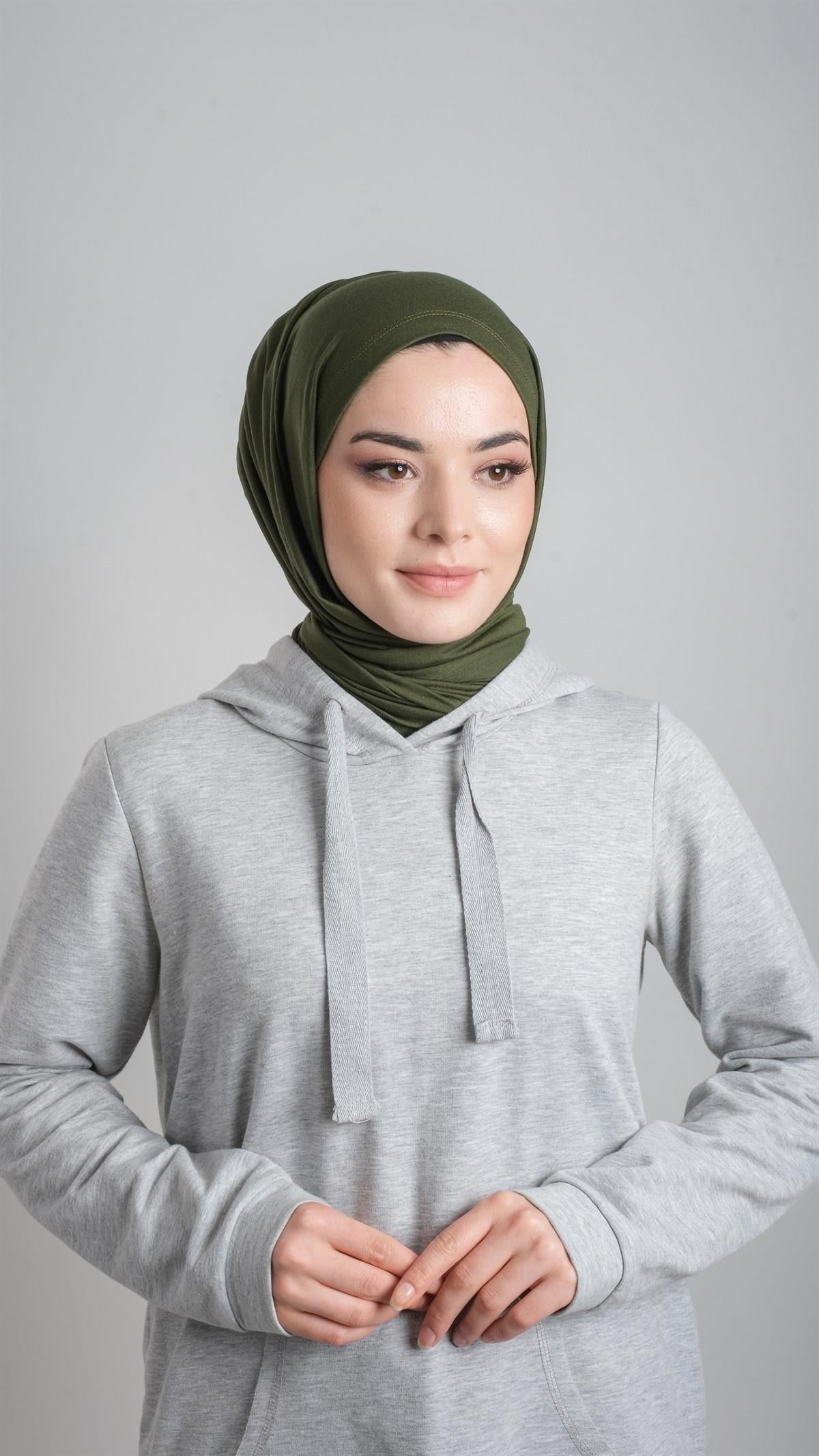 Haki Pratik Hazır Geçmeli Şal Viskon Kumaş Penye Şal 2108_09