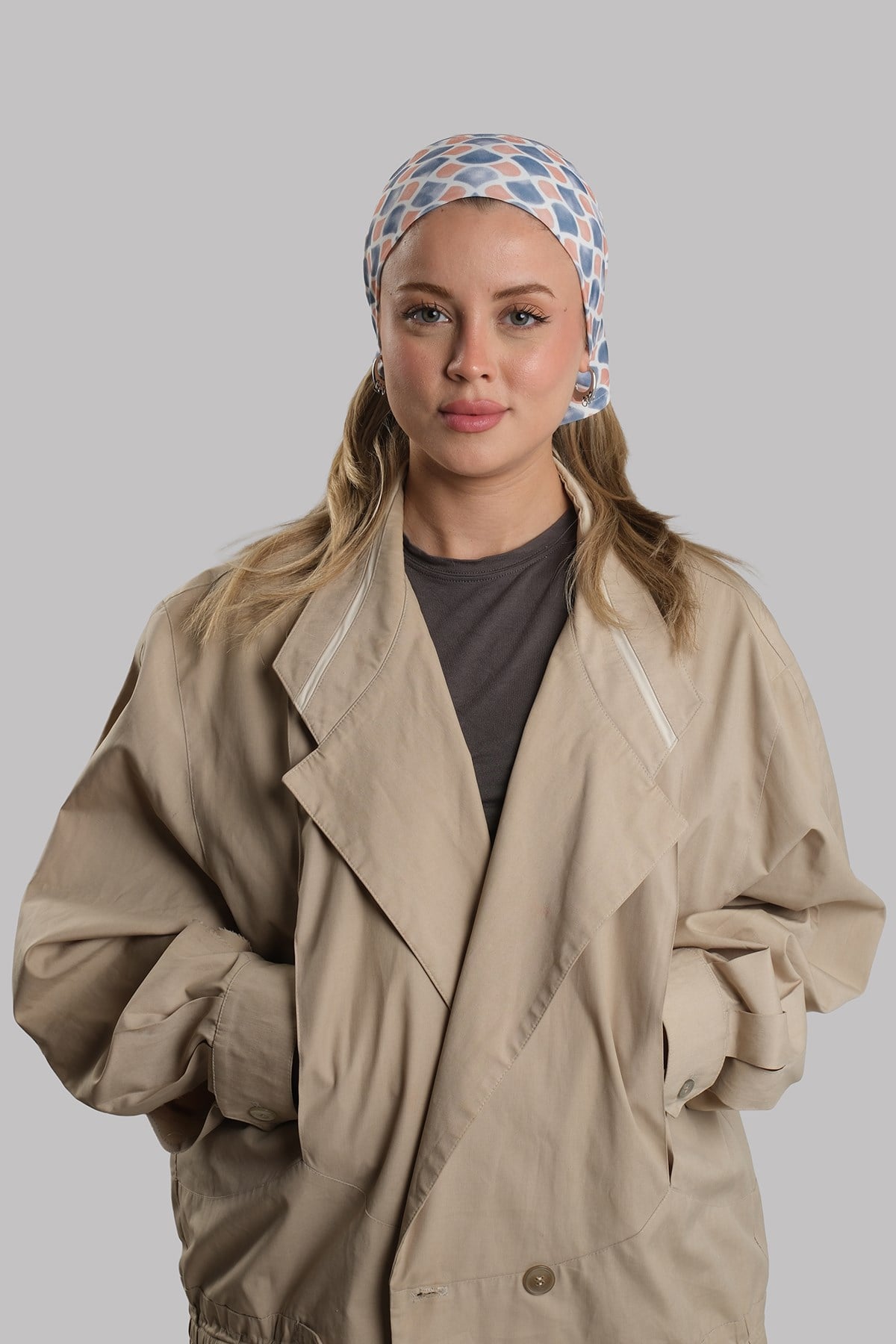 İndigo Mavi Pratik Hazır Geçmeli Buff Bandana Sandy Desenli Boru Bone 2419_34