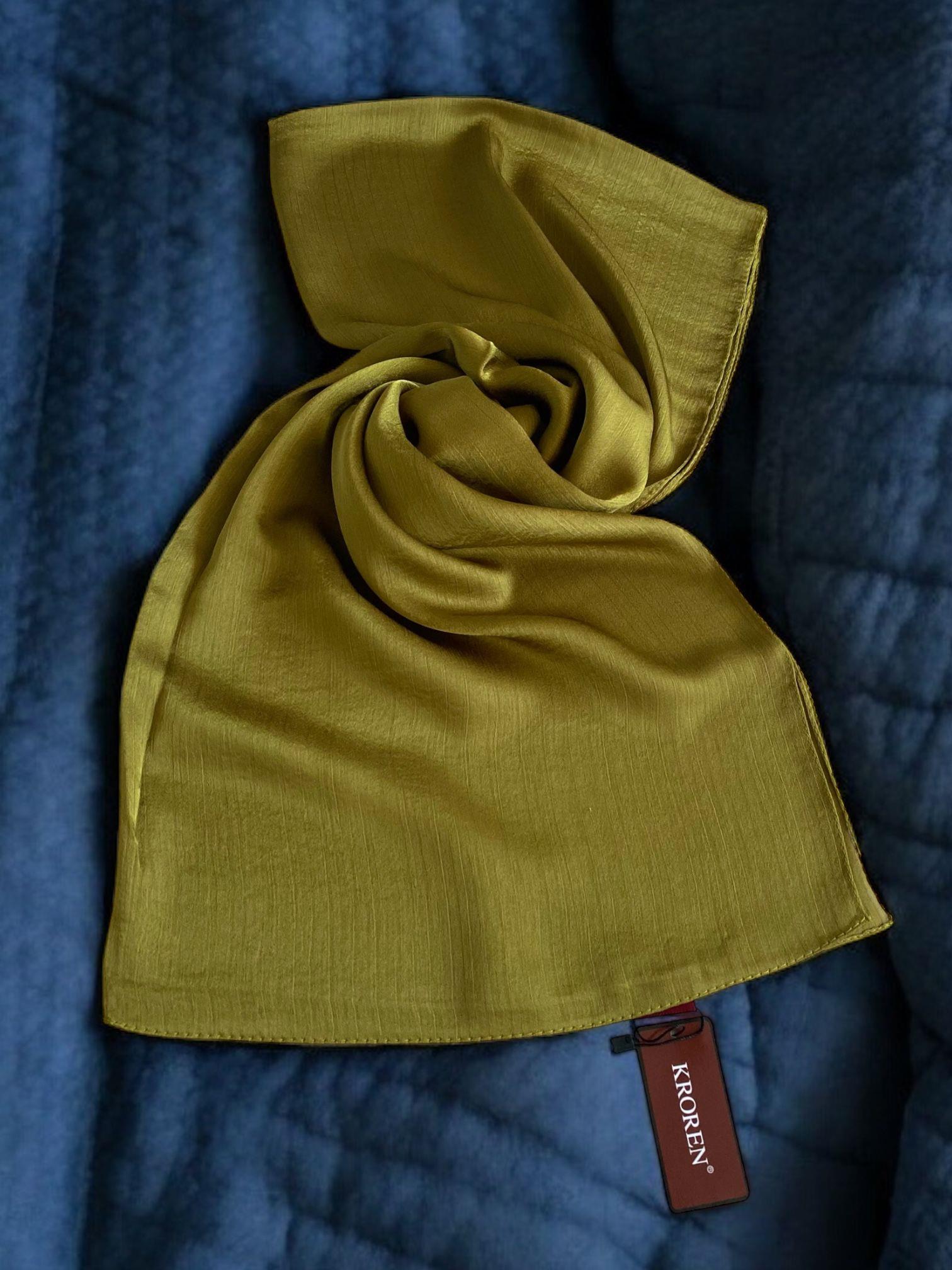 Kroren Jan Jan Olive Düz Renk Şal 7301-1034