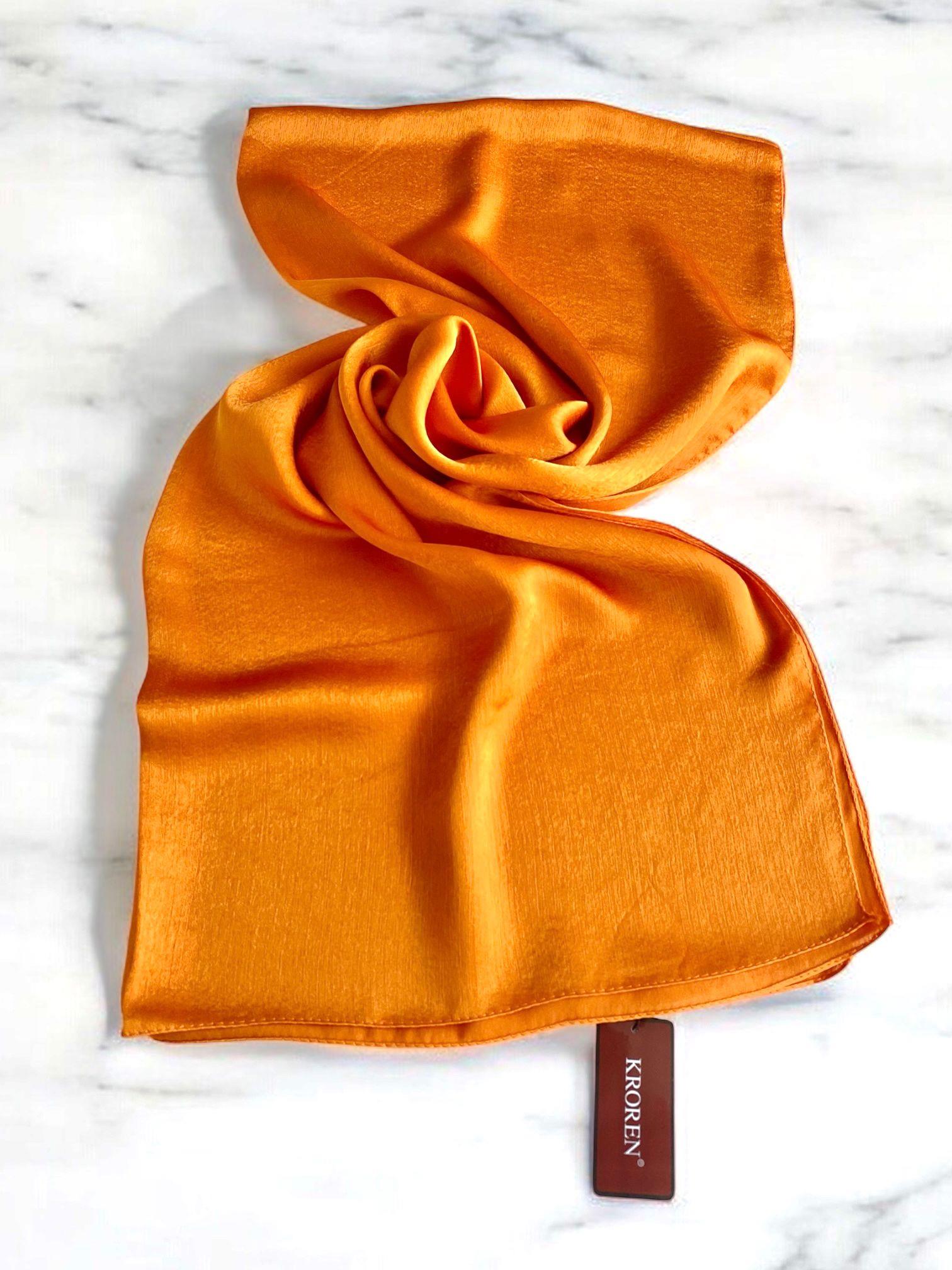 Kroren Jan Jan Orange Düz Renk Şal 7301-929