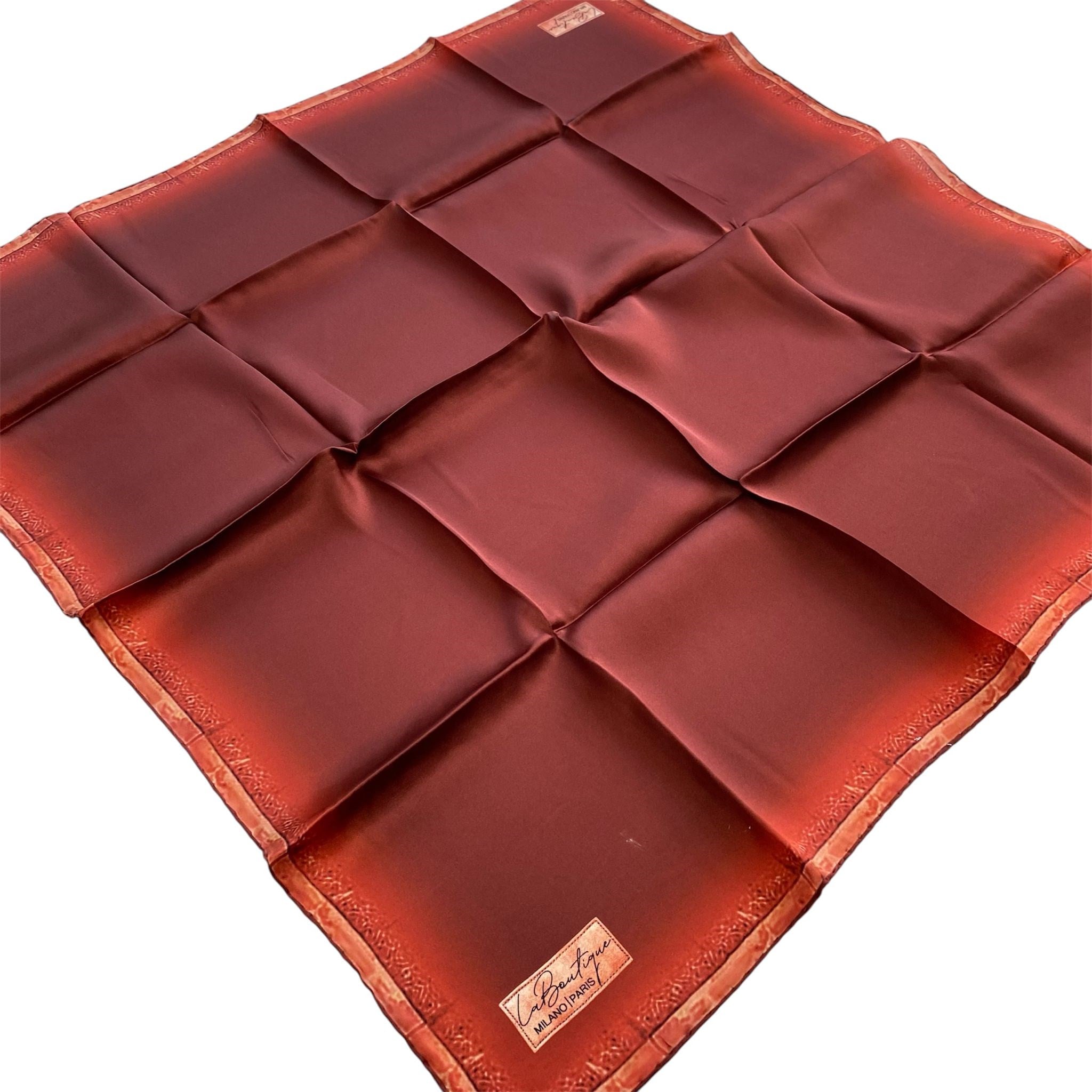 La Boutique Az Hatalı Sura İpek Eşarp 55153 Bordo Düz  Desen 