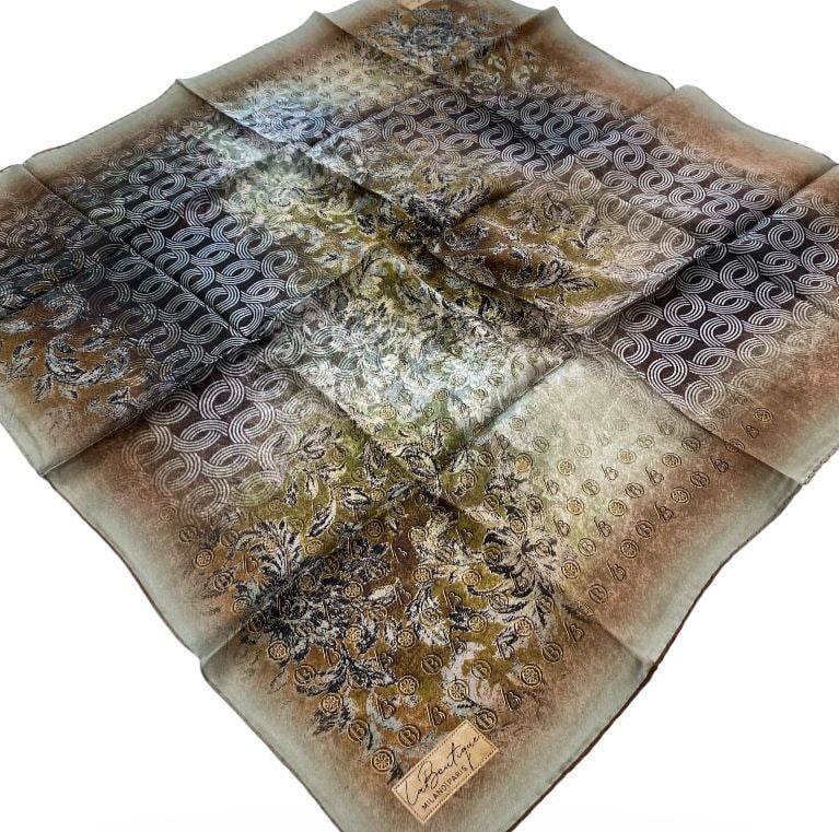 La Boutique Az Hatalı Sura Saf İpek Eşarp 54748 Yeşil Batik Desen 