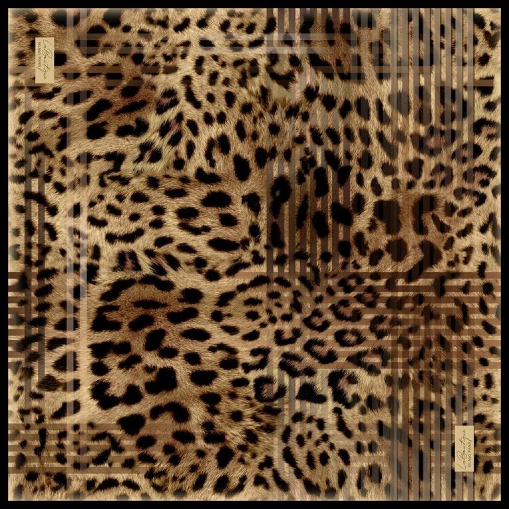 La Boutique Güz Eşarp 1142 01 Kahverengi Leopar Desen