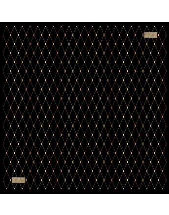 La Boutique Güz Eşarp 2157 09  Antrasit Gold Geometrik Desen