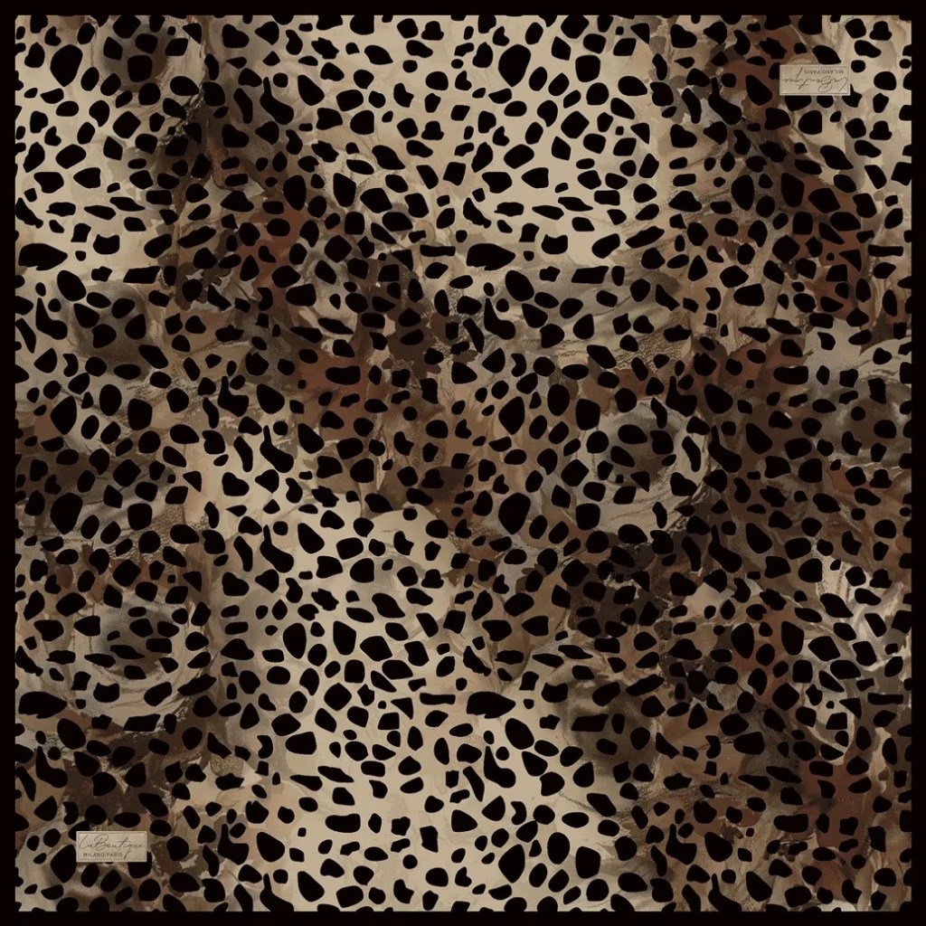 La Boutique Güz Eşarp 2465 03 Kahverengi Leopar Desen